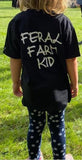 Feral Farm Kid Black tshirt