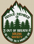 10k Proud Member Of The Out Of Breath Club - Adventure Patch