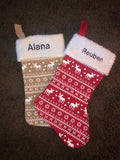 Embroidered Personalised Christmas Stocking