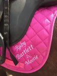 Personalised Embroidered Pony, Cob or Full Numnah in a variety of colours