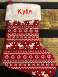 Embroidered Personalised Christmas Stocking