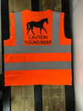 High visibility young rider safety vest