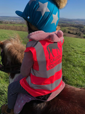 High visibility young rider safety vest